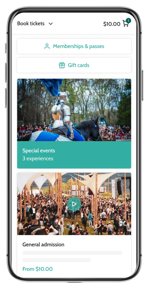 Beyonk's event ticketing system on mobile, the best alternative to TicketSpice